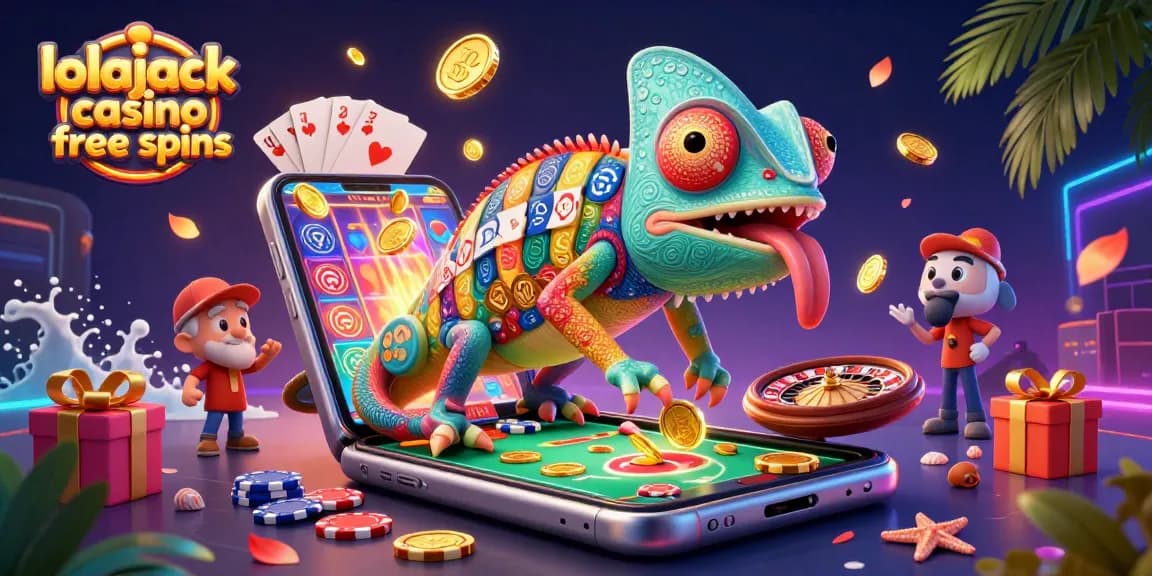 Experience excitement with lolajack casino free spins while spinning vibrant slot reels and winning coins.