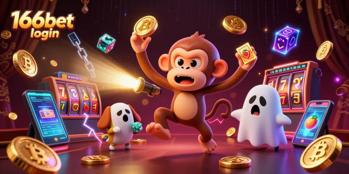 Join the excitement of 166bet login with this vibrant, dynamic casino illustration.