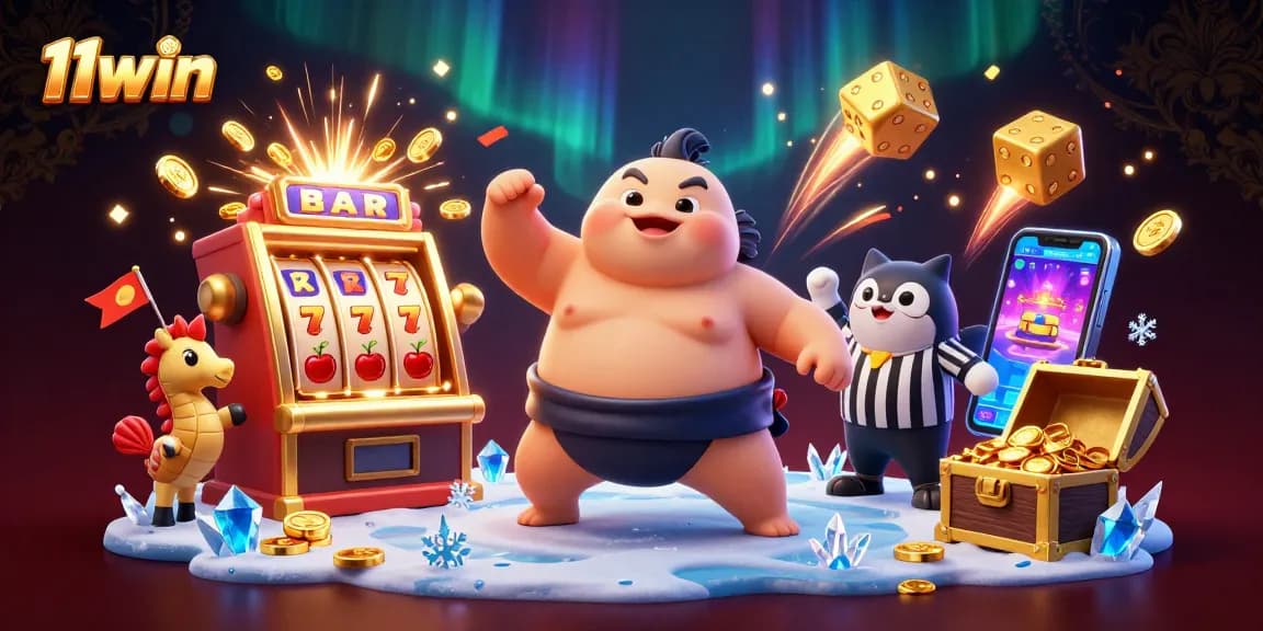 Experience vibrant casino excitement with 11win's jackpot scenes and colorful 3D animations.