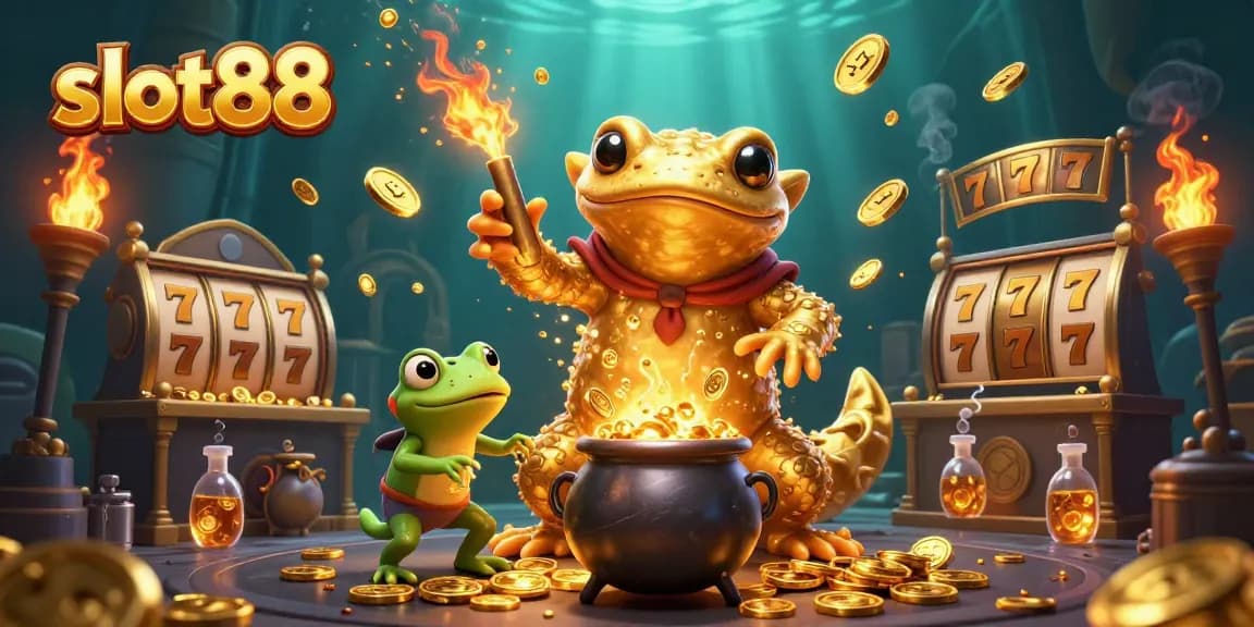 Experience thrilling gameplay with slot88, featuring a gold alchemist and vibrant slot elements.