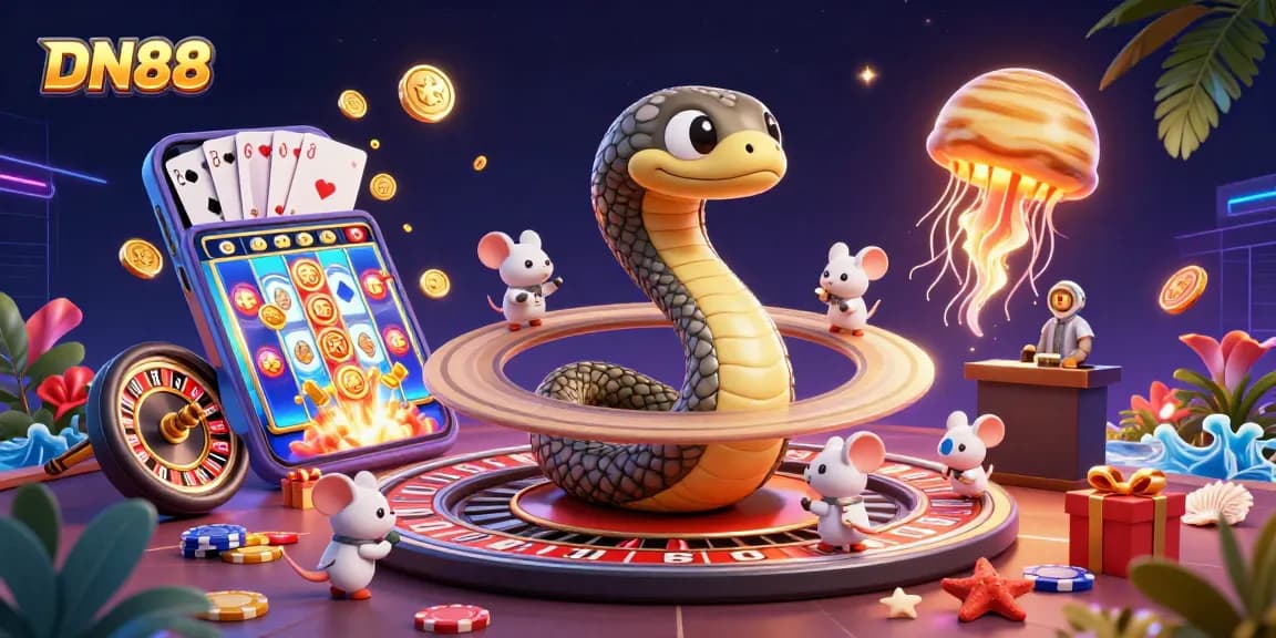 Engaging your luck at DN88 with thrilling games, astronaut mice betting on a cosmic roulette wheel.