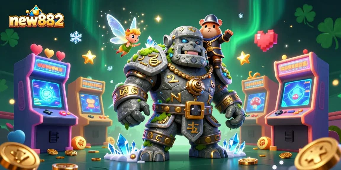 Win big at new882 with an enchanting 3D casino adventure featuring golems and magical elements.