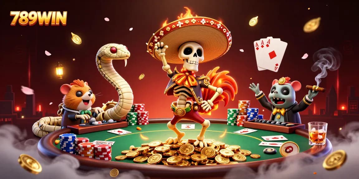 Enjoy thrilling wins at 789WIN with dynamic casino characters and vibrant visuals