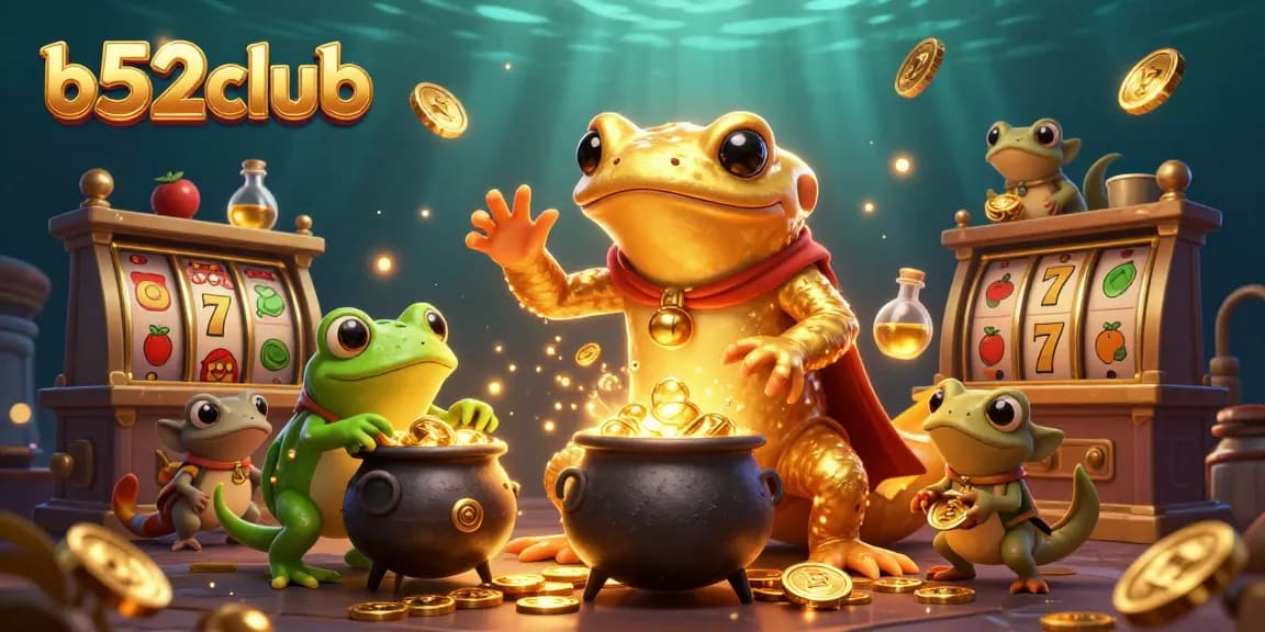 Experience thrilling winnings at b52club with our vibrant, animated slot game illustration.