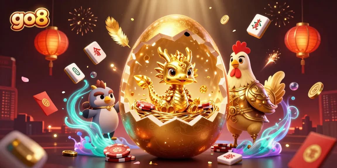 Experience thrilling gameplay at go8 with golden dragon rewards on a vibrant casino backdrop.