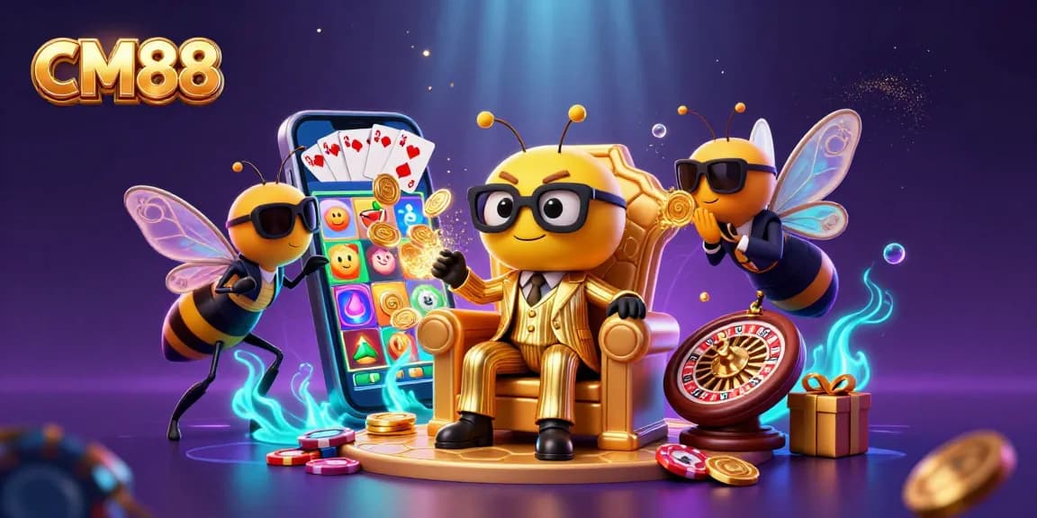 Experience CM88 casino excitement with vibrant bumblebee mob bosses and dynamic gaming elements.