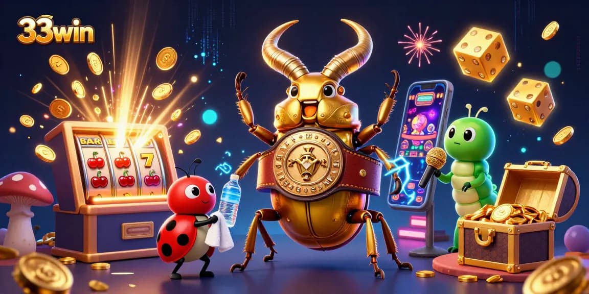 Engage in thrilling slots and jackpots at 33win with dynamic gaming visuals and vibrant characters