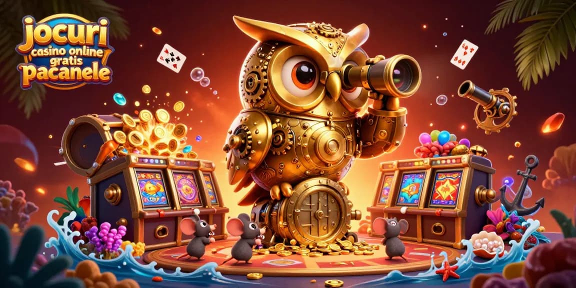 Joacă jocuri casino online gratis pacanele într-o atmosferă captivantă, cu păcănele și scene dintr-un cazino virtual.