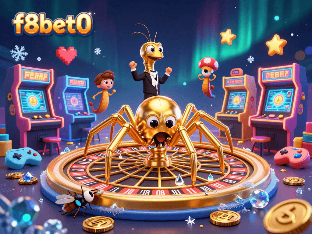 Experience thrilling gameplay at f8bet0 with a vibrant 3D casino scene featuring animated characters and engaging elements.