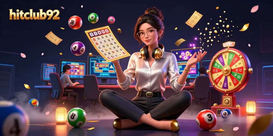 Experience the excitement of hitclub92 with a vibrant, dynamic casino gaming setup and captivating visuals.