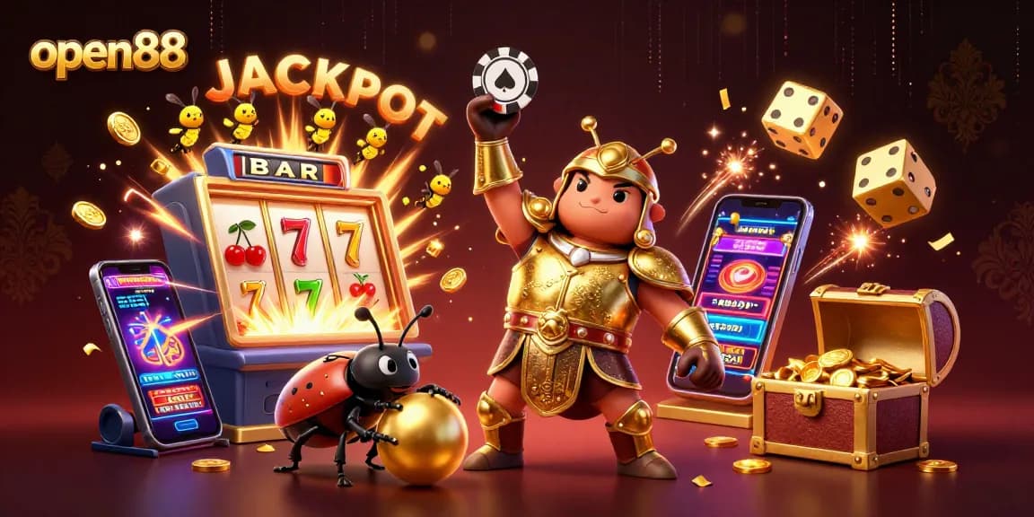 Join the excitement at open88 with a hercules beetle celebrating a huge jackpot