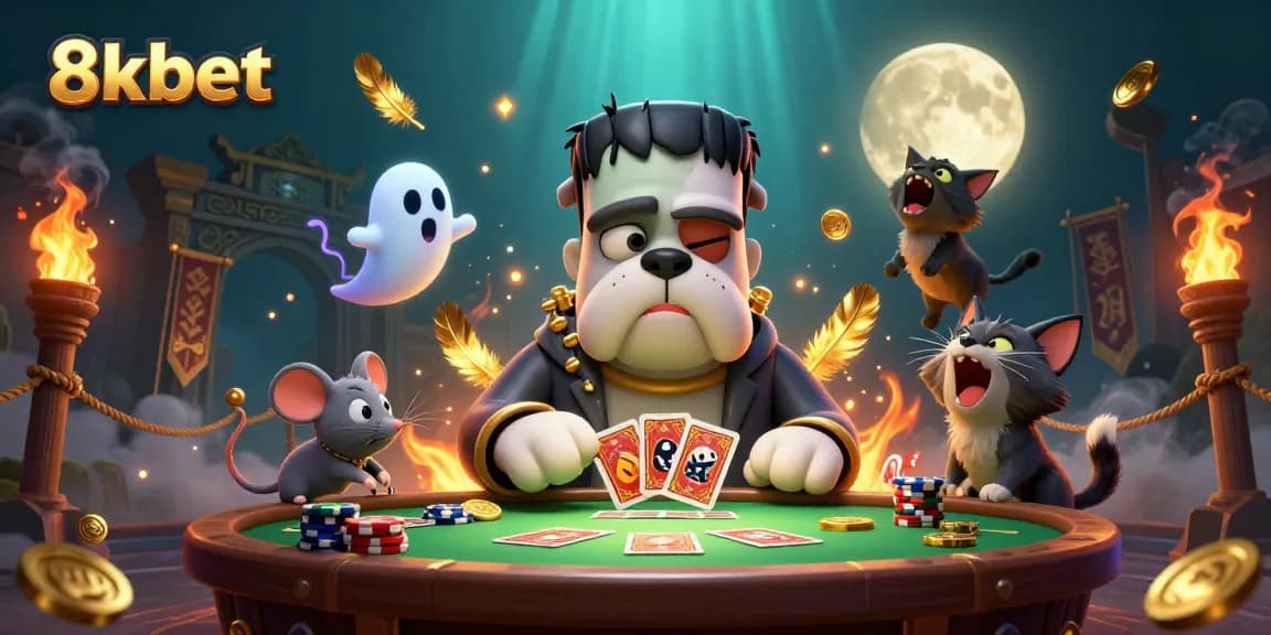 Experience high-stakes fun with 8xbet as characters engage in a thrilling casino scene.