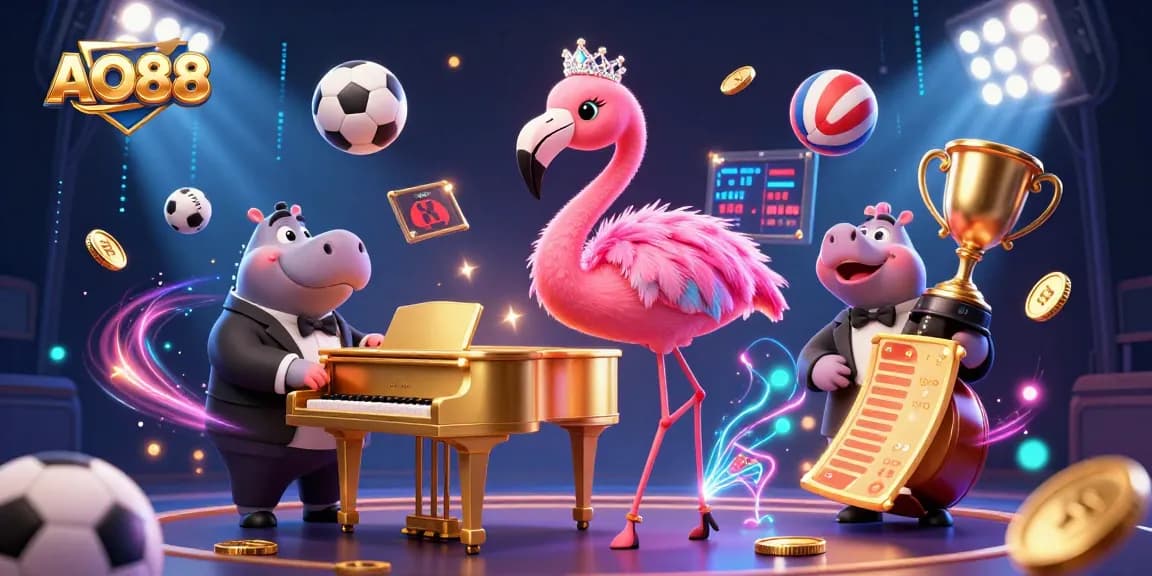 Experience the excitement of AO88 casino with dynamic gaming elements and vibrant characters.