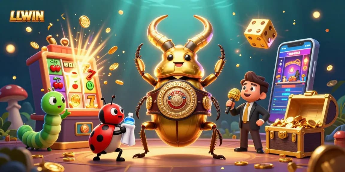 Engage with LLWIN's vibrant 3D casino adventure featuring jackpot celebrations and thrilling game elements.