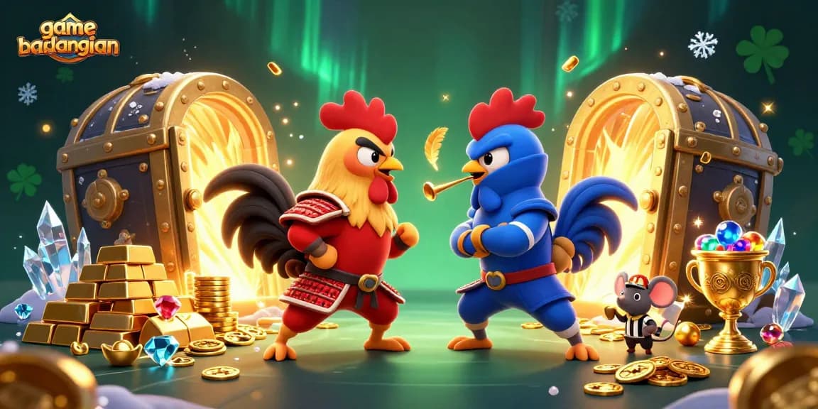 Experience the thrill of gamebaidangian with epic roosters clashing amongst gold treasures.