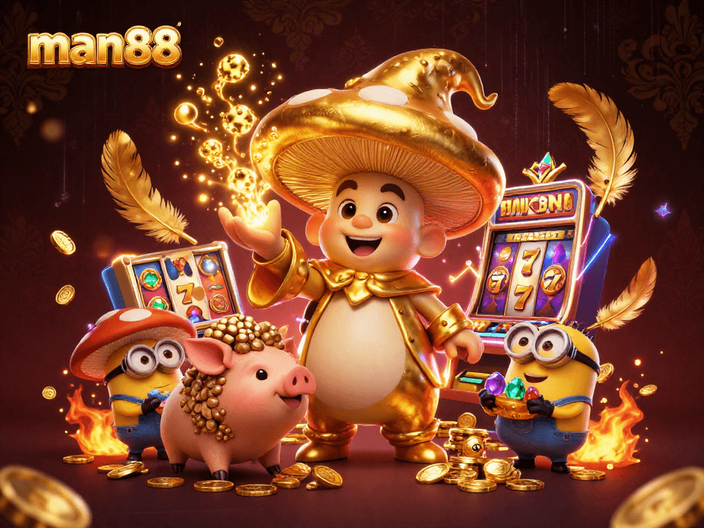 Spin to win with man88 on an epic 3D slot adventure featuring magical characters and treasures.
