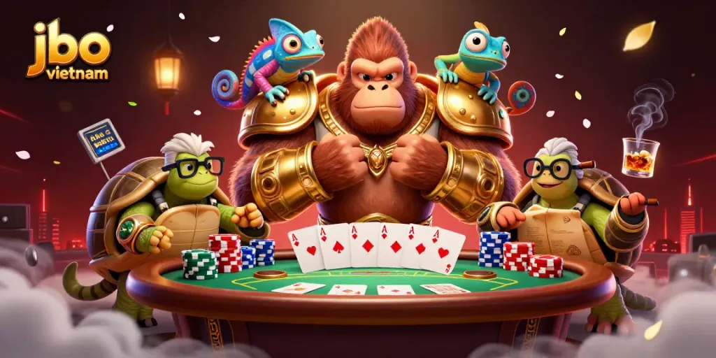 Experience winning strategies at jbo vietnam with a colorful 3D casino scene.