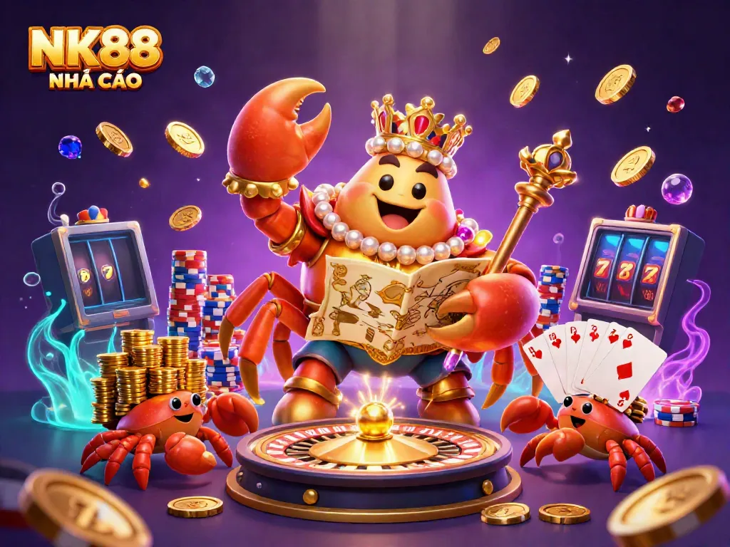 Play games and win big at NK88 NHÀ CÁI, featuring vivid 3D characters and dynamic casino elements.