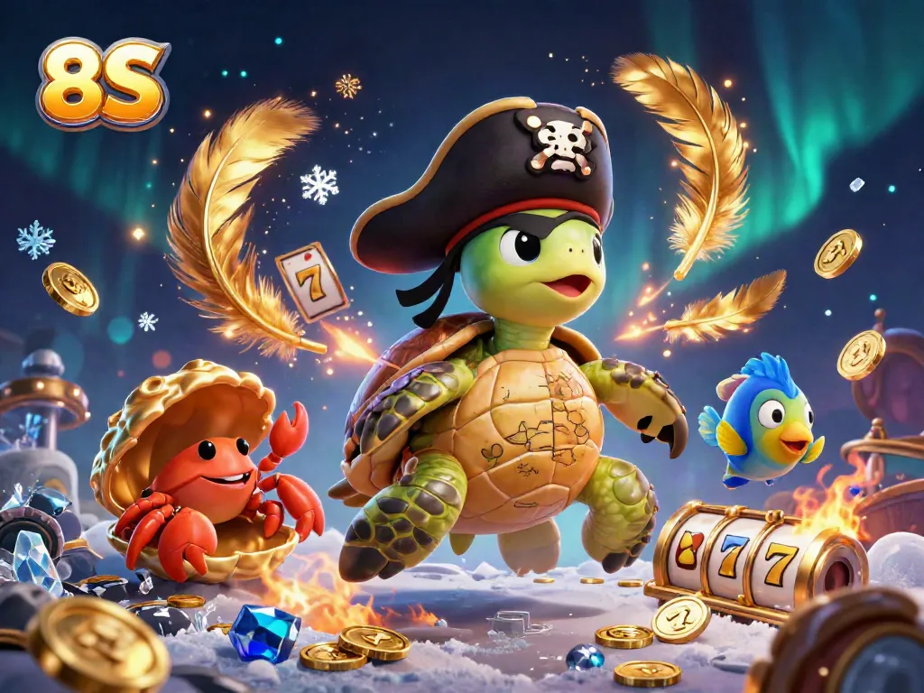 Experience added excitement in 8S with dynamic visual elements from a cartoon casino adventure.