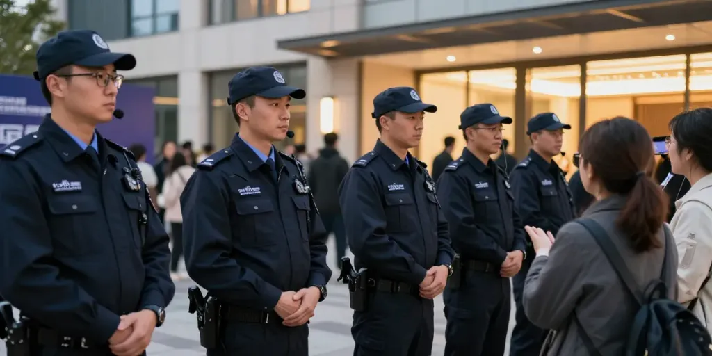 Security professionals ensuring safety at a high-profile corporate event, trusted local service.