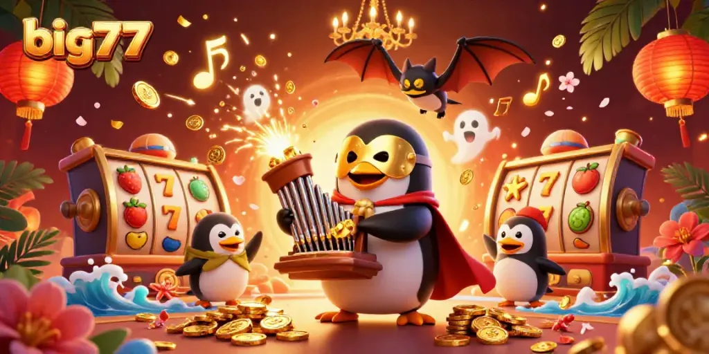 Experience the thrill of big777 slots with animated characters and golden treasures.