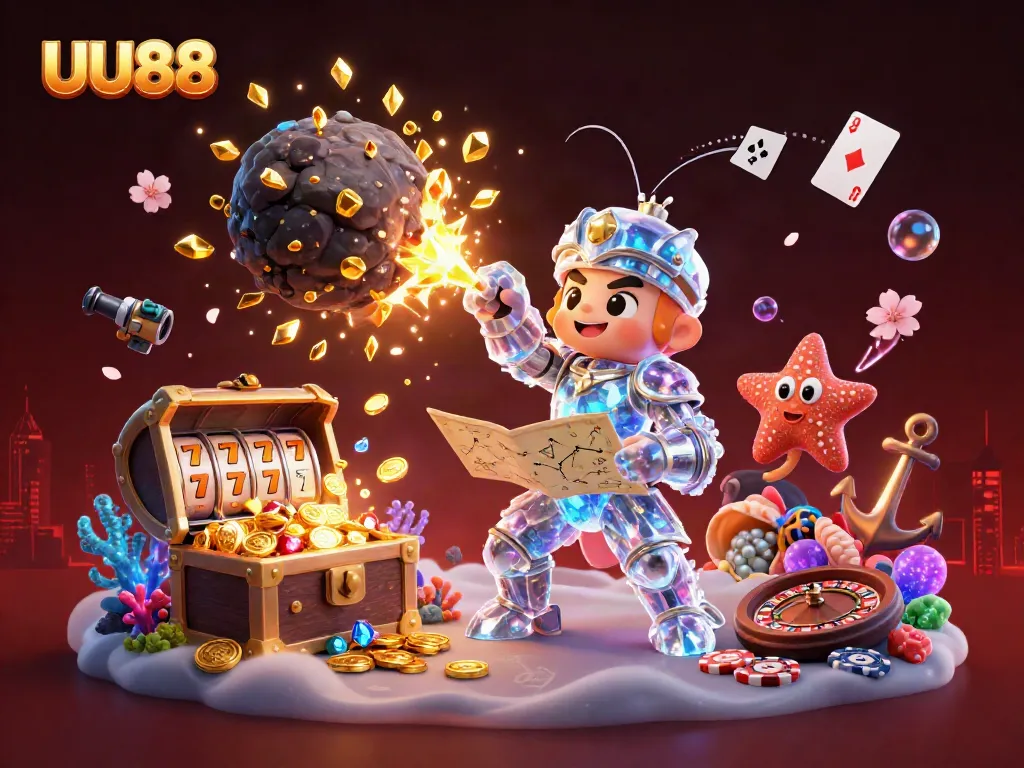 Engage with casino excitement at UU88 featuring a galactic mantis shrimp and underwater treasures.