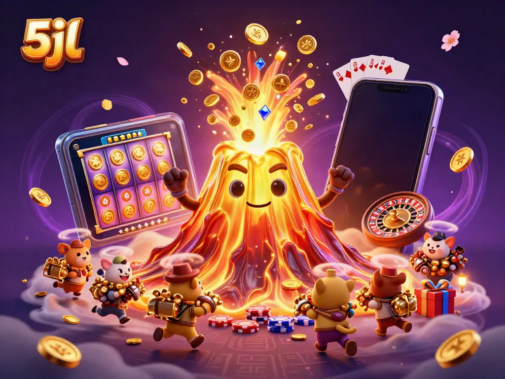 Engage in thrilling 5jl casino adventures with a volcano of treasures and dynamic games.