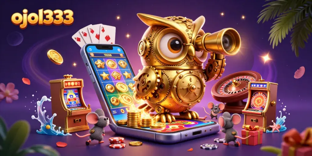 Experience ojol333 at its finest with a vibrant casino scene featuring dynamic characters and exciting game elements.