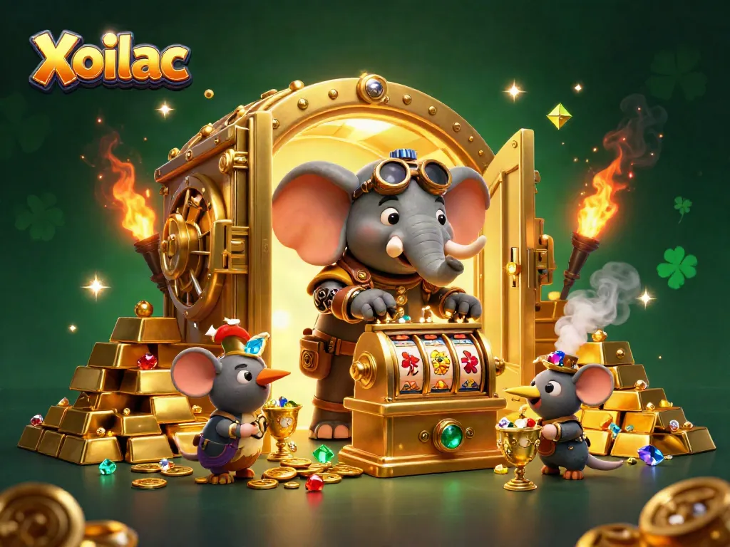 Spin the reels at Xoilac's vibrant slots with golden treasures and steampunk charm.