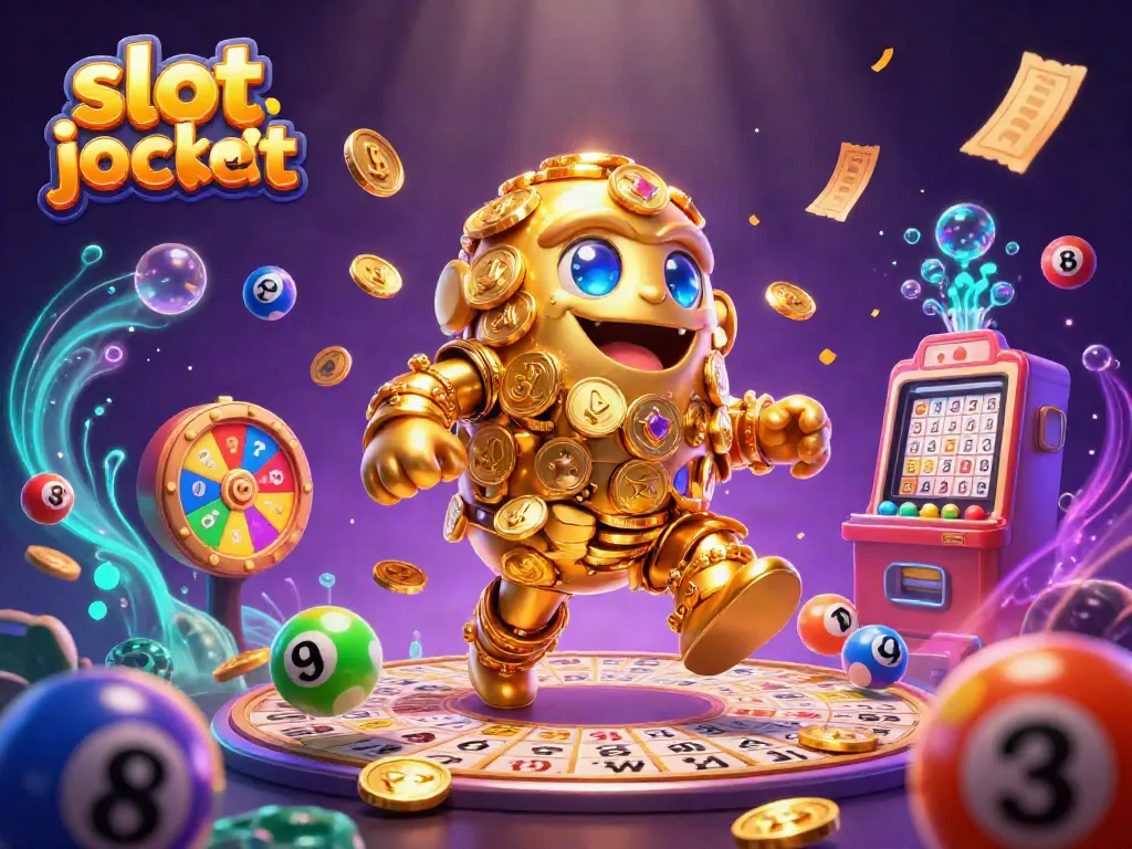 Experience thrilling gameplay in slot jackpot with a golden golem and vibrant casino elements.
