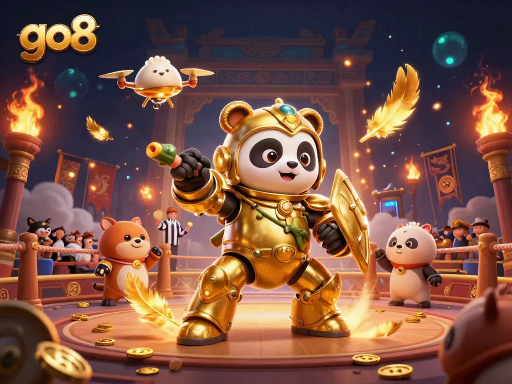 Experience thrilling gameplay and vibrant energy at go8 casino, featuring a dynamic mech-suit panda and rich visuals.