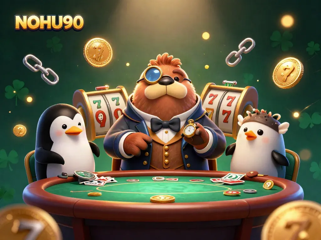 Experience thrilling gaming at NOHU90 with vibrant characters and exciting slot elements.