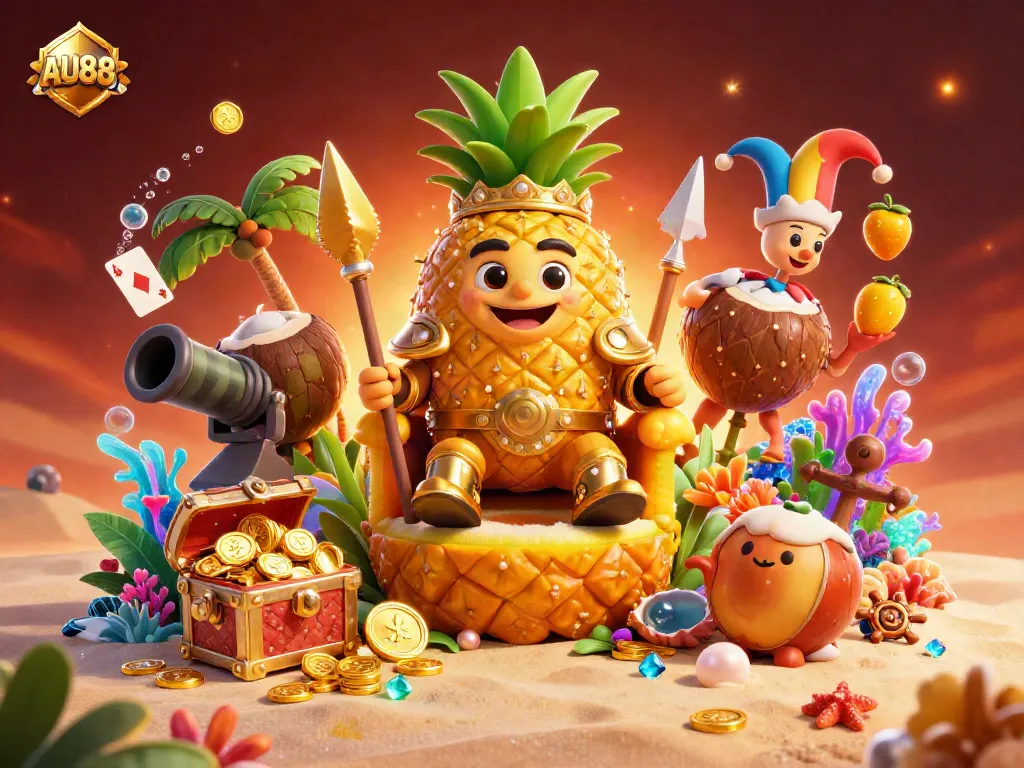 Experience the thrilling gaming action at AU88’s beach casino, featuring unique characters and vibrant treasures.