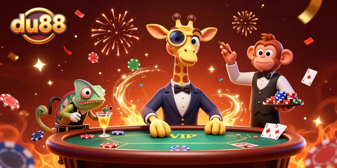 Experience the thrill of du88 in a vibrant casino scene with characters and dynamic elements.