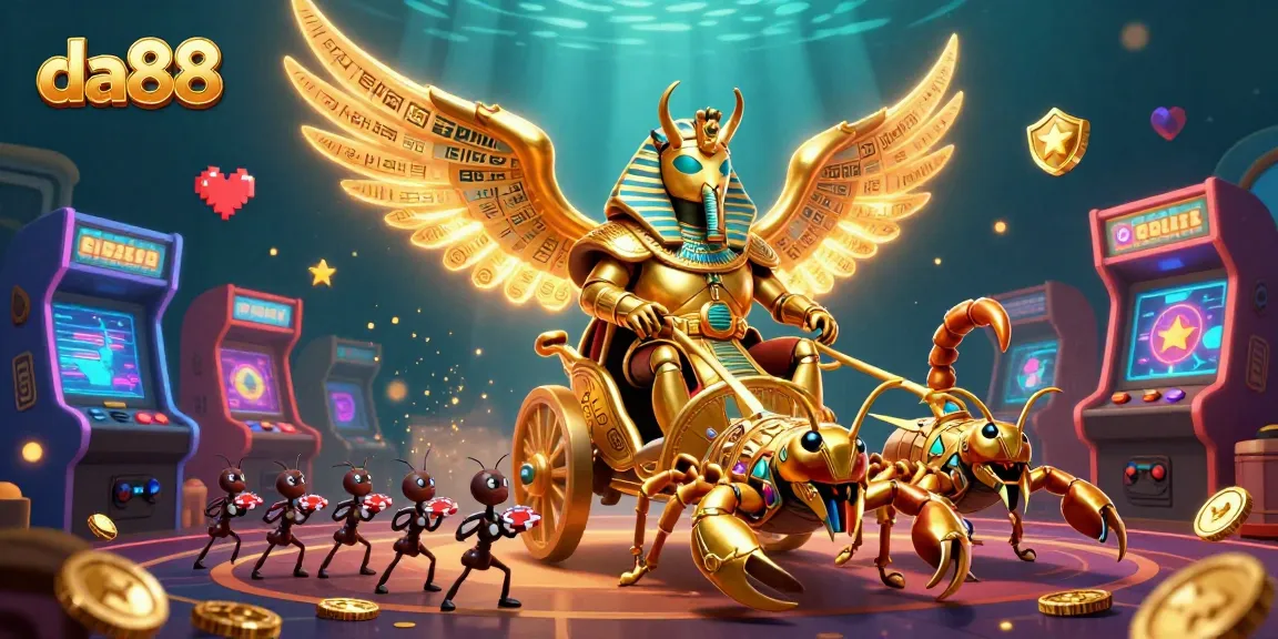 Engage in thrilling gaming action with da88, featuring a vibrant casino scene and dynamic characters.