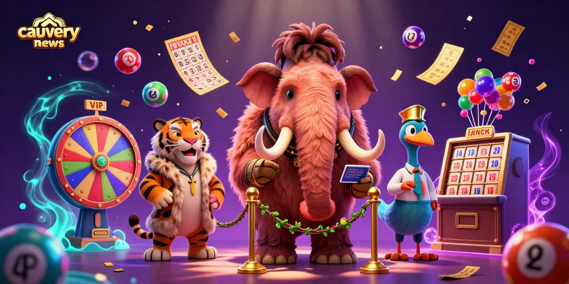 Join the exciting world of cauverynews as colorful lottery balls bounce in a vibrant casino setting.