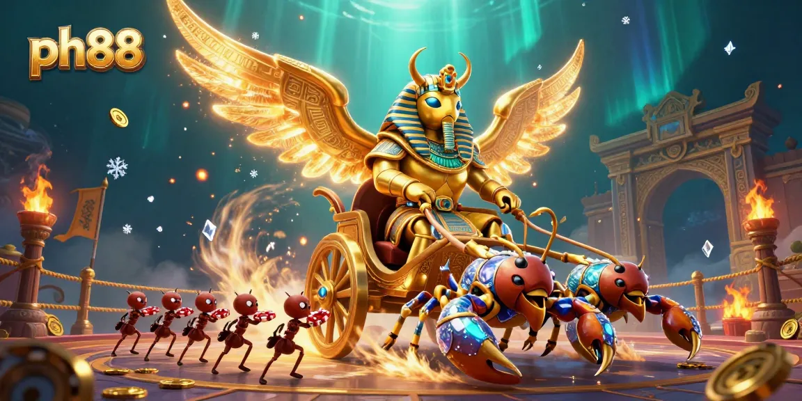 Players enjoy exciting bets at ph88 with a vibrant 3D casino under a starry aurora.