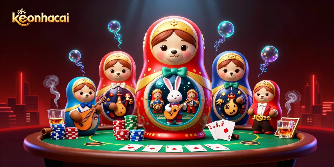Experience keonhacai through vibrant 3D cartoon art showcasing dynamic casino elements and exciting betting action.