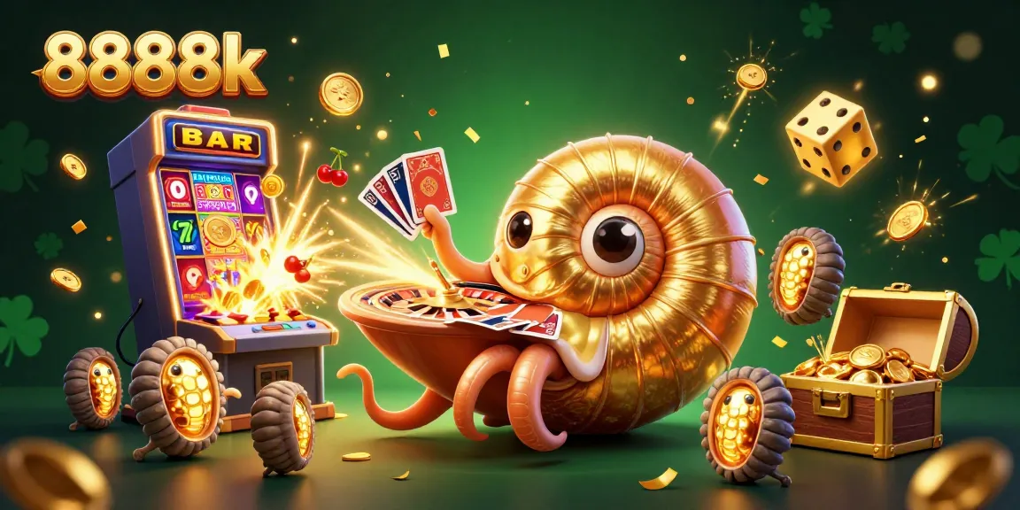 Experience thrilling gameplay at 8888k's vibrant casino with a nautilus roulette wheel and bursting jackpots.