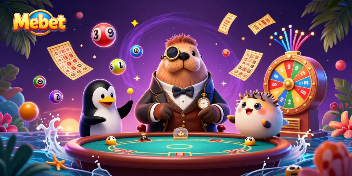 Mebet themed underwater poker scene with vibrant characters and lottery elements for engaging gaming excitement