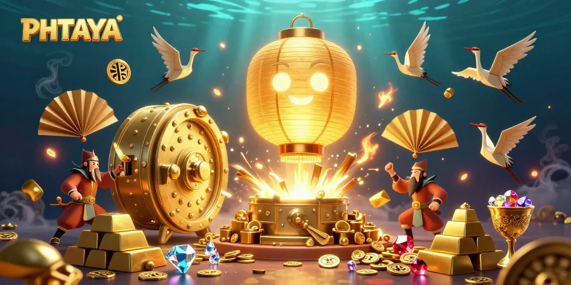 PHTAYA offers players immersive casino experiences with a floating golden lantern spirit and treasures.