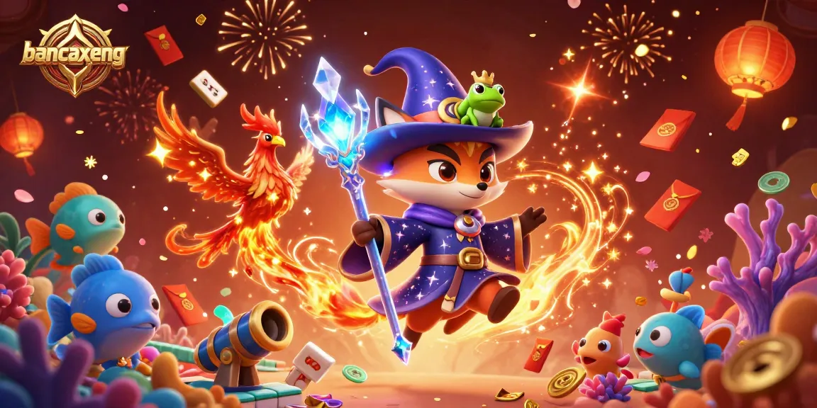 Immerse in the bancaxeng adventure with vibrant underwater action and festive elements.