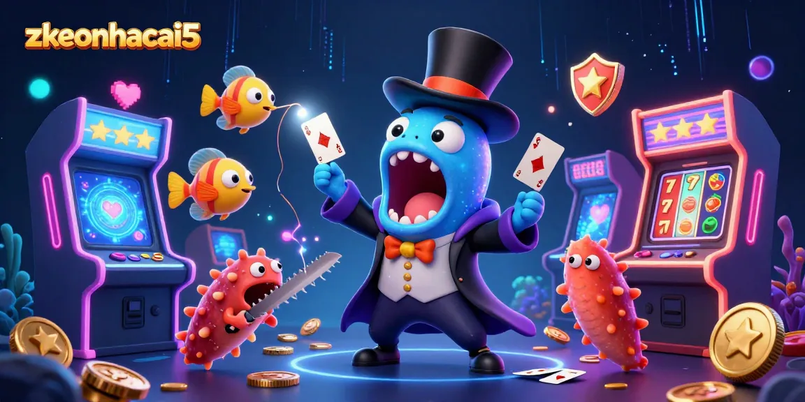 Engage with zkeonhacai5's vibrant 3D underwater casino magic scene featuring expert card tricks.