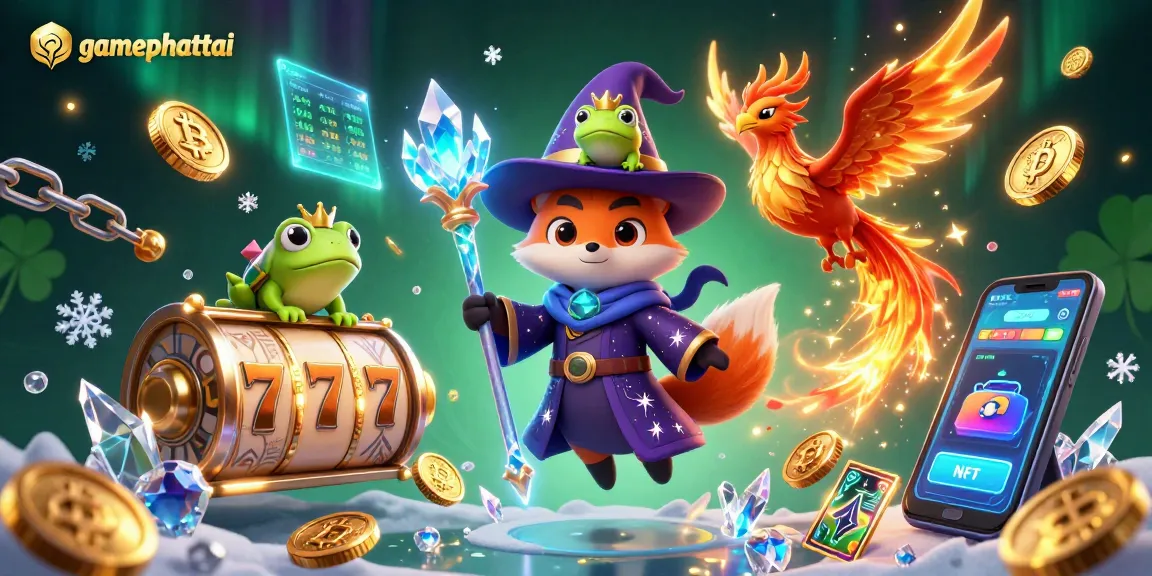 Play gamephattai with a thrilling 3D cartoon wizard and phoenix, spinning slot reels for big wins!