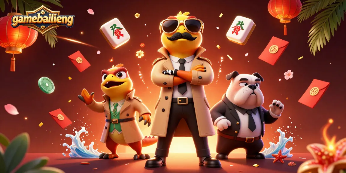 Experience the thrill of gamebailieng with animated 3D characters in a vibrant casino scene.