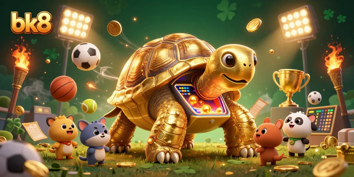 Engage in thrilling sports betting excitement at bk8 with dynamic visuals and golden trophies.