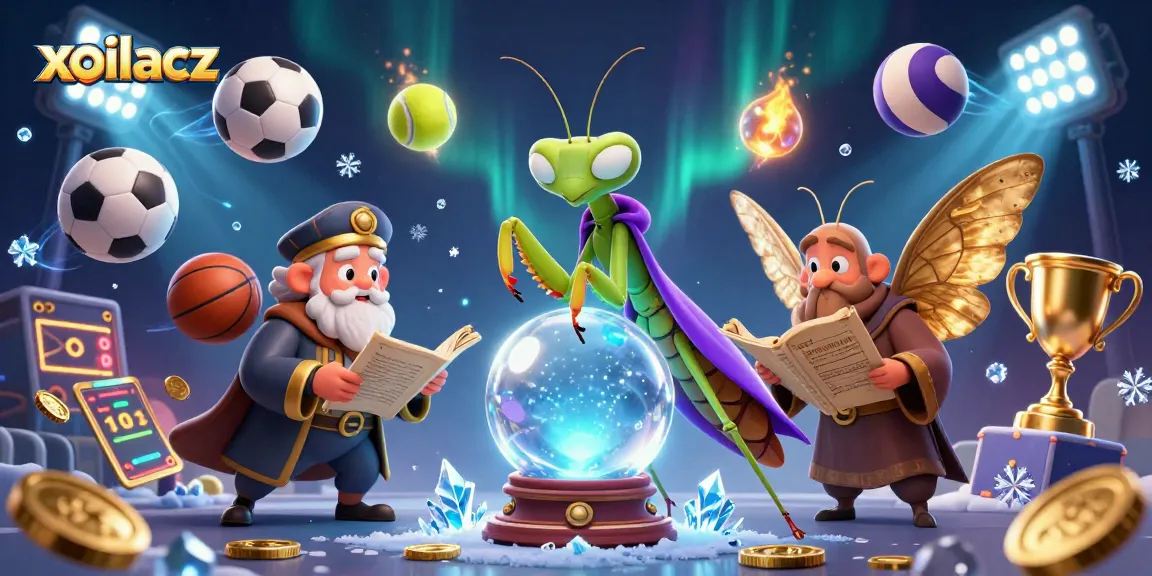 Xoilacz engages players with an illustration of fortune teller and sports elements capturing dynamic action