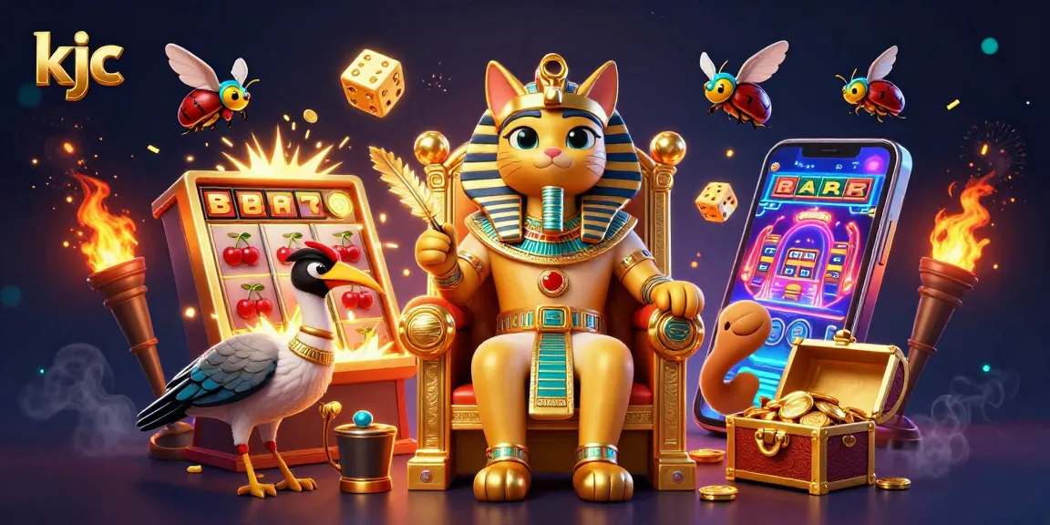 KJC engages players with thrilling casino adventures featuring rich slot machine visuals and dynamic characters.