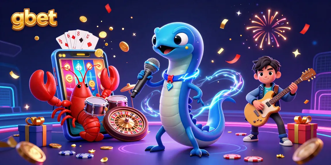 gbet offers exciting casino action with a vibrant 3D electric eel DJing underwater, surrounded by dynamic game elements.