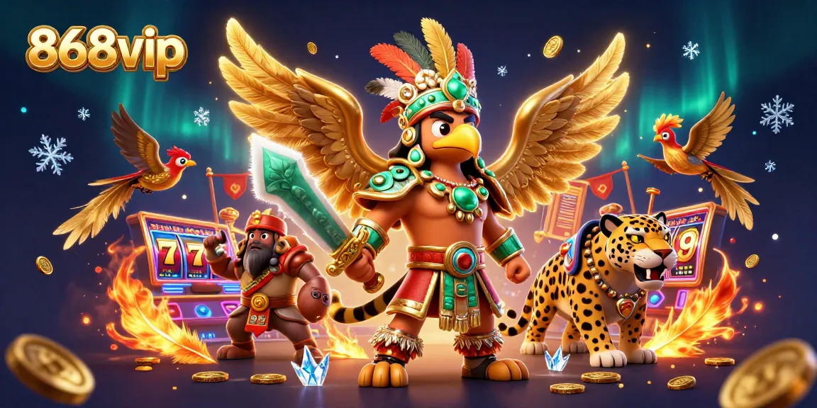 Experience thrilling action with 868vip slot games and Aztec warriors in dynamic 3D visuals.